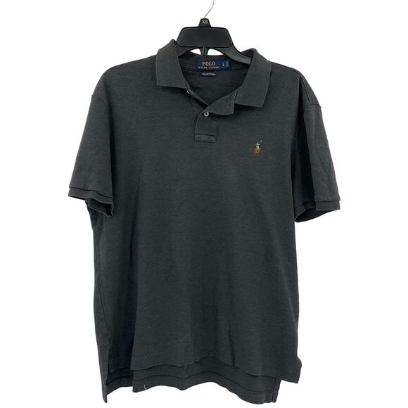 Polo Ralph Lauren Mens Gray Short Sleeve Polo Shirt‎ - Picture 1 of 5